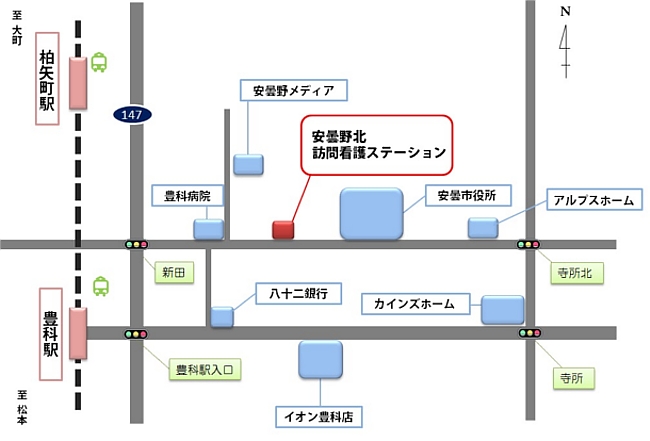 安曇野北訪問看護ステーション地図